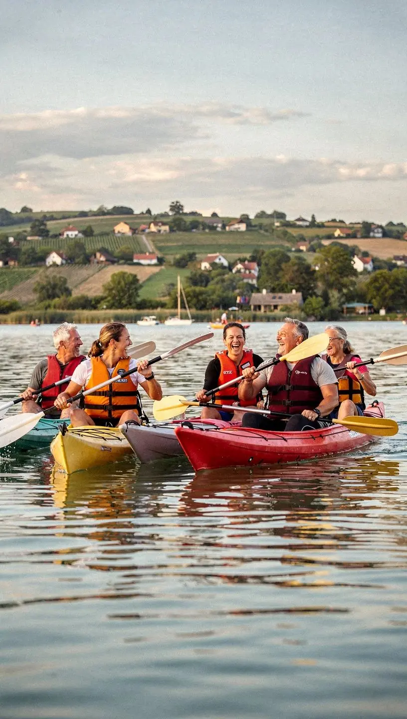 Egy edző bemutatja a helyes gyakorlatokat a képernyőn, miközben a résztvevők figyelnek.