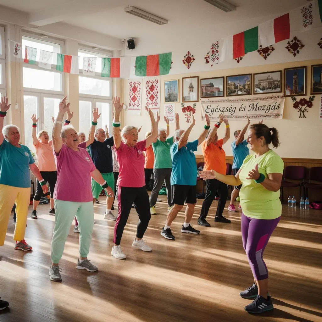 Csoportos online edzés, ahol a résztvevők közösen végzik a gyakorlatokat.